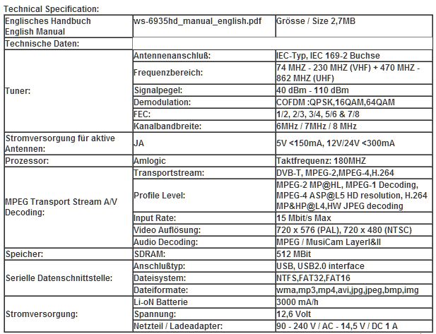 SatLink WS6935 DVB-T MPEG4 HD Terrestrial Aerial Meter